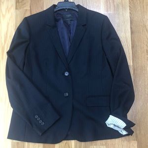 JCrew Navy Pinstripe Blazer Size 16